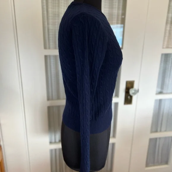 Aqua Cashmere Crew Neck Sweater - Picture 4 of 7